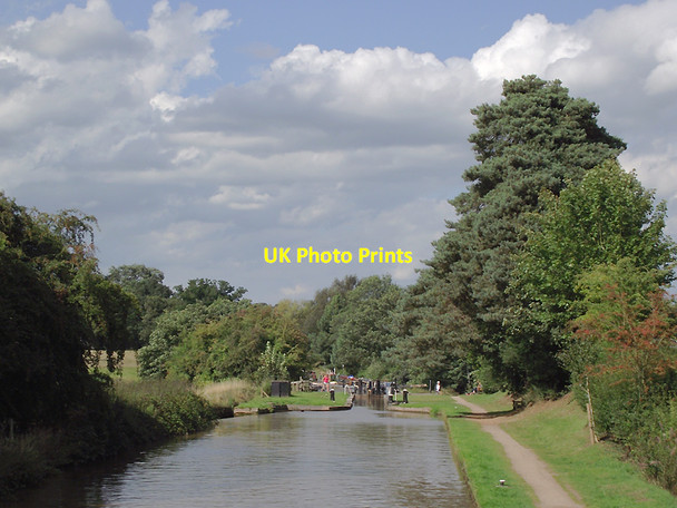 Photo 6"x4" Shropshire Union Canal at Audlem Locks, Cheshire Swanbach c2011