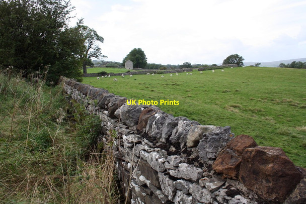 Photo 6"x4" Wall beside A684 at Holl Gate West Witton c2011