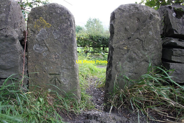 Photo 6"x4" Benchmarked stone stile beside A684 Leyburn c2011