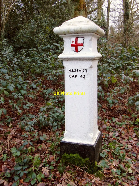 Photo 6"x4" Corporation of London Coal Tax post, Ashtead Common Epsom c2012