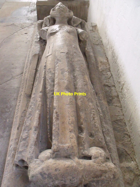 Photo 6"x4" Effigy of Dame Joan de Staunton, St Mary's church Staunton in the Vale c2011
