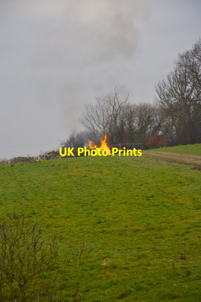 Photo 6"x4" Bethany School Burning Waste Worms Hill Winchet Hill c2008