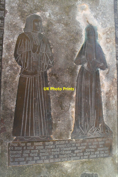 Photo 6"x4" Brass to Sir John Reade & wife, Wrangle church Hall End\/TF4350 c2012