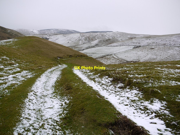 Photo 6"x4" Track descending ridge north of Trows Barrow Burn\/NT8610 c2012