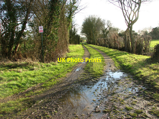 Photo 6"x4" Private farm track to Burstall Hall Burstall c2012
