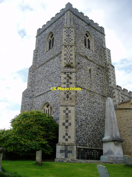 Photo 6"x4" Dalham Church Tower, Suffolk Dalham c2007