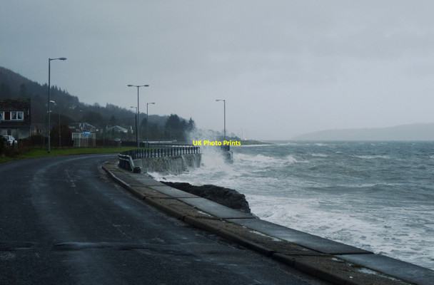 Photo 6"x4" Sea wall does its job at Innellan Innellan c2012