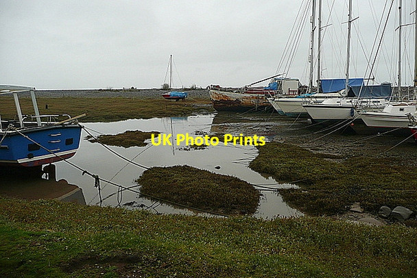 Photo 6"x4" Boats at Porlock Weir Porlock Weir c2011