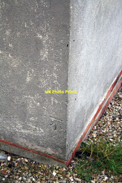 Photo 6"x4" Benchmark on electricity substation, Verne Common Road Fortuneswell c2011