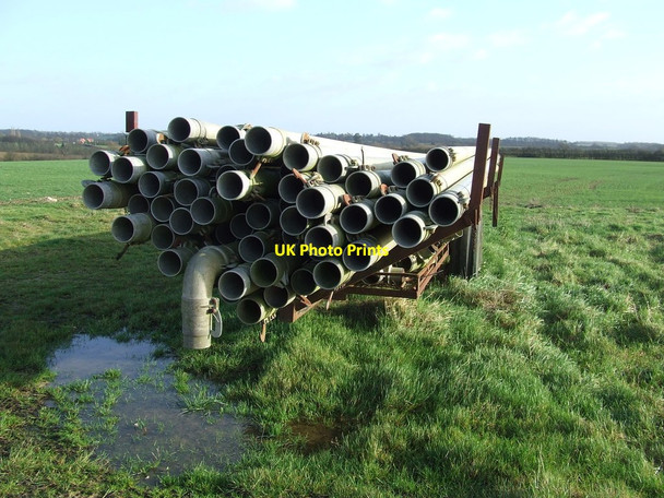 Photo 6"x4" Irrigation Pipes Thorpe Green\/TL9354 c2012