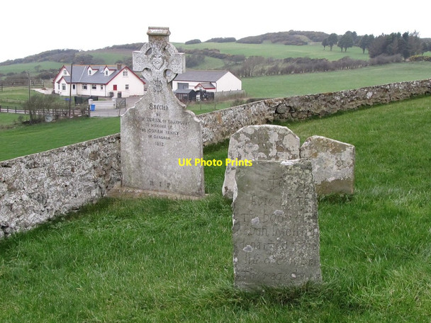 Photo 6"x4" Late eighteenth and early nineteenth century tombstones at Bright CoI Parish Church Killough c2012