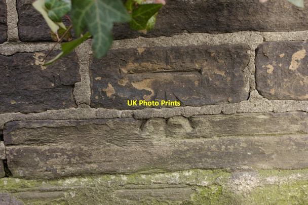 Photo 6"x4" Cut Bench Mark, #1 Bingley Road Shipley\/SE1437 c2012