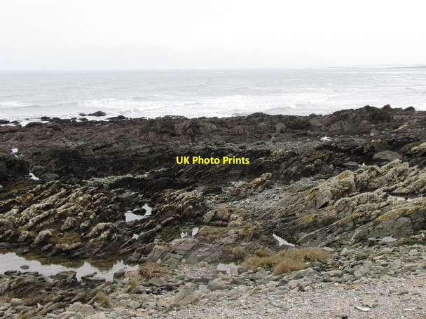 Photo 6"x4" Rocks at Rathmullan Point Killough c2012