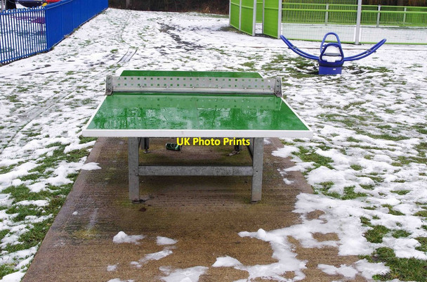 Photo 6"x4" Outdoor table tennis table at Springfield Park, Kidderminster Kidderminster c2012
