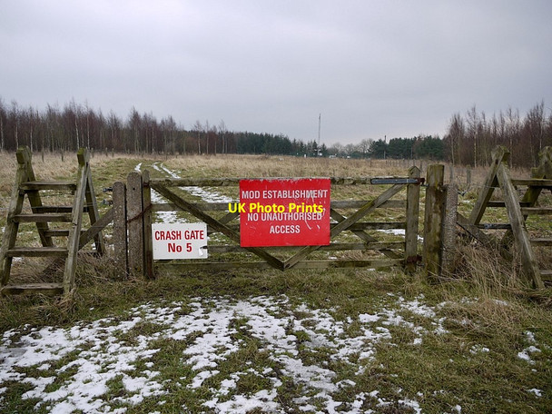 Photo 6"x4" Entrance to  RAF Ouston near Nesbitt Hill Head Harlow Hill\/NZ0768 c2012