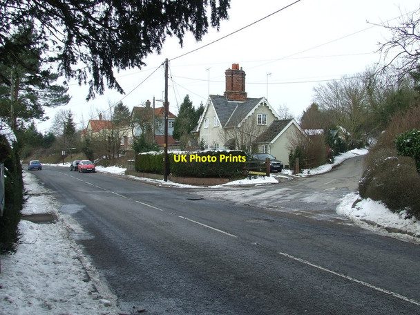 Photo 6"x4" Road junction and cottages Stoke by Clare c2012