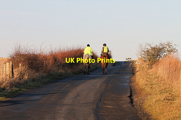 Photo 6"x4" Horse riders at Lindean Moor Greenhead\/NT4929 c2012
