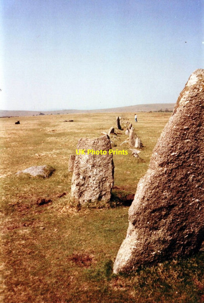 Photo 6"x4" Stone row, Merrivale, Dartmoor Merrivale\/SX5475 c1997