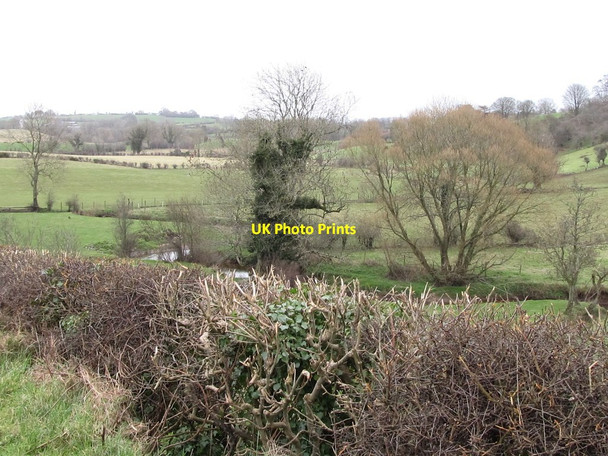 Photo 6"x4" View eastwards along the flood plain of the Clanrye River Mayobridge c2012