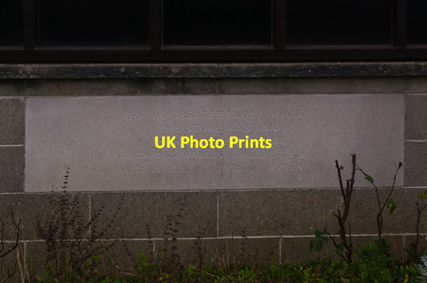 Photo 6"x4" Foundation stone of St Wilfrid's Church Horley\/TQ2843 c2012