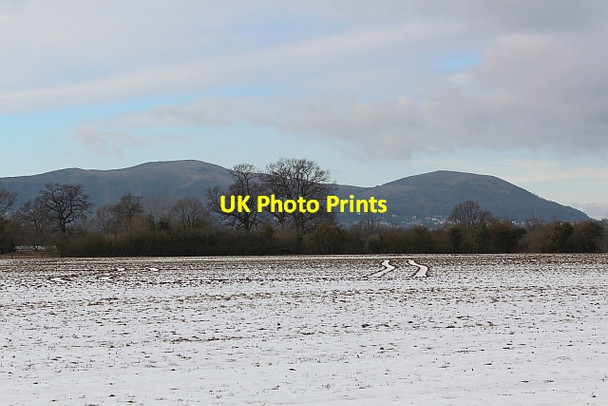 Photo 6"x4" Snow covered field east of Hanley Swan Gilbert's End c2012 P1