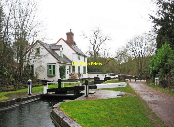 Photo 6"x4" Whittington Lock, Staffs & Worcs Canal, looking south, near Whittington Whittington\/SO8582 c2012
