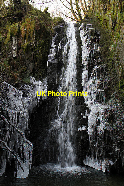 Photo 6"x4" Black Spout Waterfall Ettrick c2012