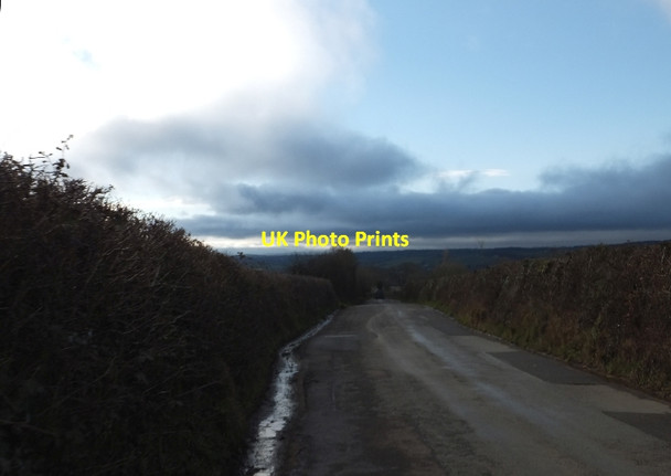 Photo 6"x4" Road and view west of Chants Cottage Heath Cross\/SX8494 c2012