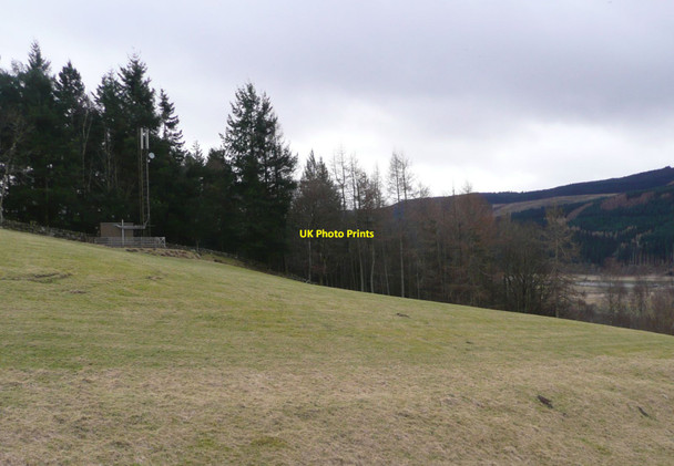 Photo 6"x4" Communications mast above the A9 Dalguise c2012