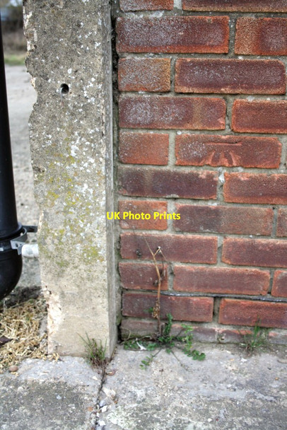 Photo 6"x4" Benchmark on farm building on Sotwell Hill Wallingford c2012