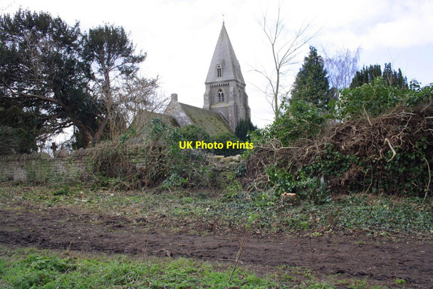 Photo 6"x4" View of St Peter and St Paul across bridleway Appleford c2012