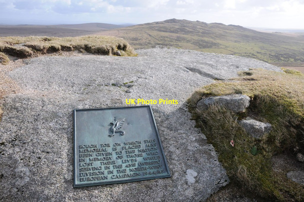 Photo 6"x4" World War II memorial, Rough Tor Highertown\/SX1281 c2012