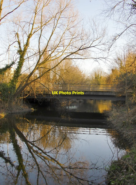 Photo 6"x4" Bridge carrying the B376 across the Colne Brook Egham c2012