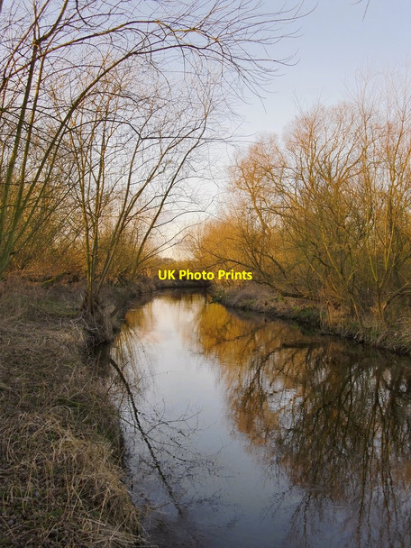 Photo 6"x4" The Colne Brook: view upstream Egham c2012