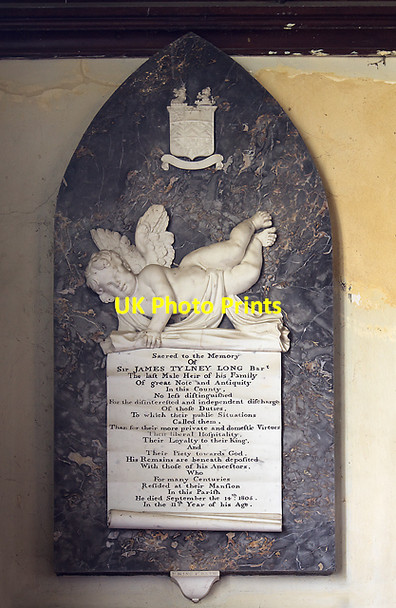 Photo 6"x4" Monument to Sir James Tylney-Long - church of St James, Draycot Cerne Draycot Cerne c2012