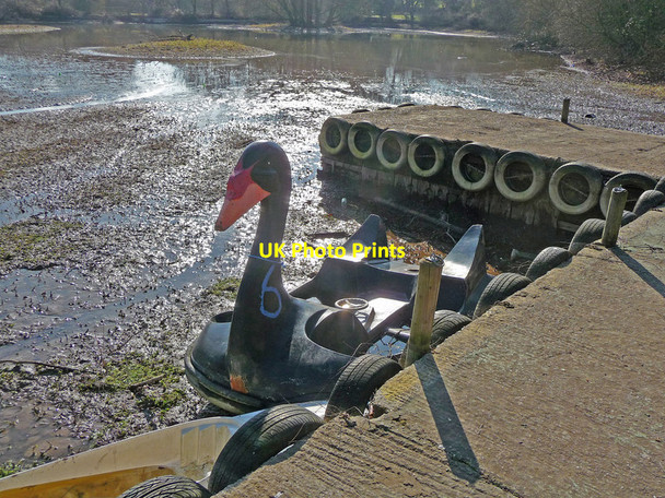 Photo 6"x4" Charlton - Charlton Lakes Drought Andover c2012