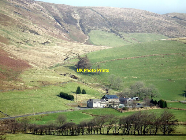 Photo 6"x4" The Dyffryn Castell hotel viewed from above the Dyffryn Castell mine Ysbyty Cynfyn c2012