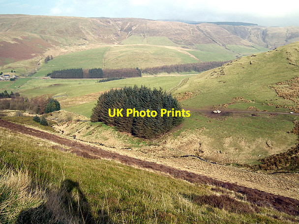 Photo 6"x4" Nant Meirch viewed from the footpath on the slopes of Fuches Wen Ysbyty Cynfyn c2012