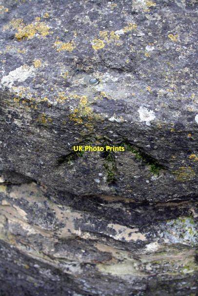 Photo 6"x4" Benchmark on parapet of Stutfield Bridge Goosey c2012
