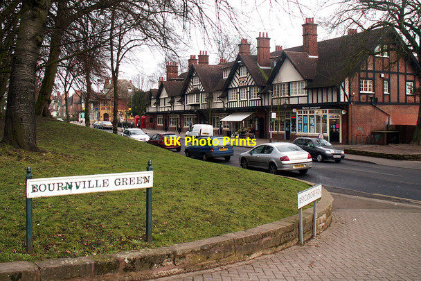Photo 6"x4" Bournville Green and shops on Sycamore Road Bournville c2006