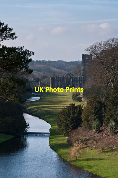 Photo 6"x4" Fountains Abbey from the Surprise View Aldfield c2012