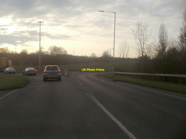 Photo 6"x4" Approaching the roundabout on the Watton bypass Blue Hill\/TL2920 c2012