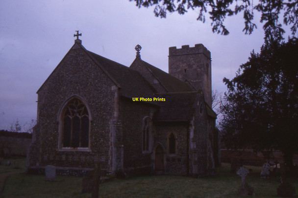 Photo 6"x4" Great Saxham: St Andrew's church Frizzeler's Green c1997