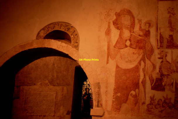Photo 6"x4" Little Missenden church: wall-paintings Little Missnden c1997