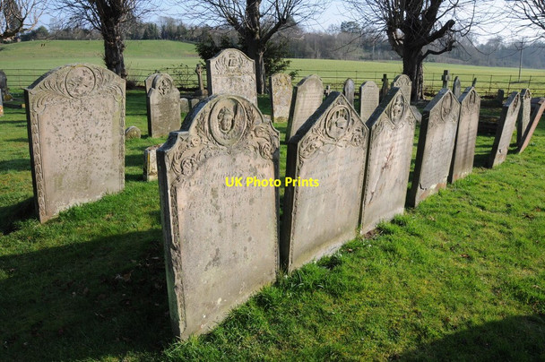 Photo 6"x4" Gravestones in Severn Stoke churchyard Severn Stoke c2012