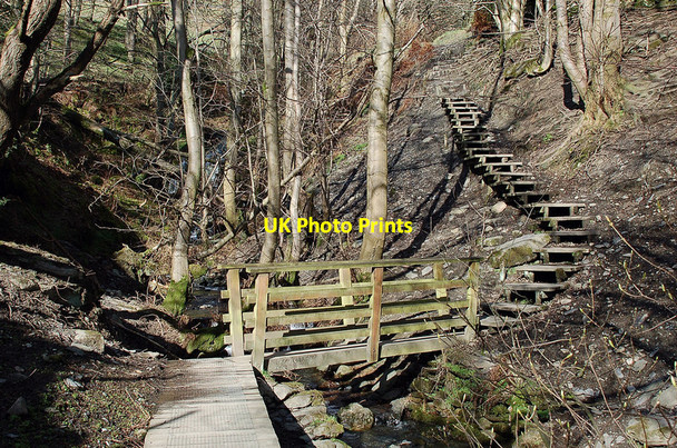 Photo 6"x4" Footbridge and steps, Blease Gill Threlkeld c2012
