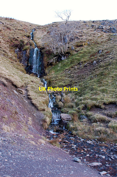 Photo 6"x4" Waterfall by the track below Blease Fell Briery c2012