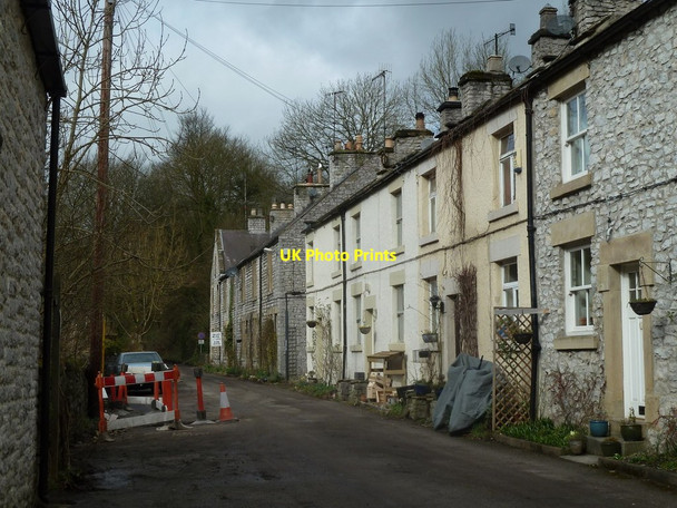 Photo 6"x4" Row of houses near Litton Mill, Miller's Dale Litton Mill c2012