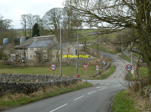 Photo 6"x4" Road junction and farm at Blackwell Blackwell\/SK1272 c2012