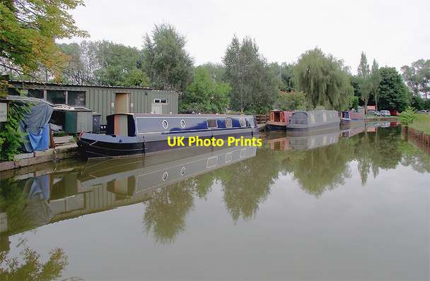 Photo 6"x4" Moored boats west of Sandbach, Cheshire Sandbach c2011